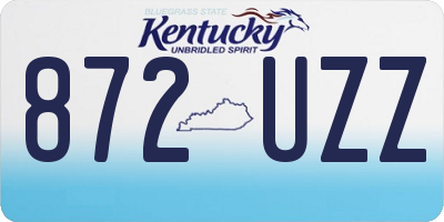 KY license plate 872UZZ