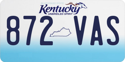 KY license plate 872VAS