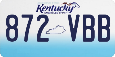 KY license plate 872VBB