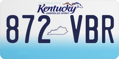 KY license plate 872VBR
