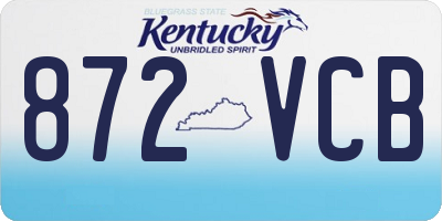 KY license plate 872VCB