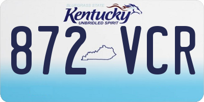KY license plate 872VCR