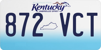 KY license plate 872VCT