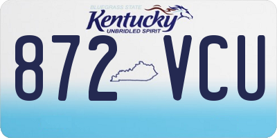 KY license plate 872VCU