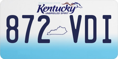KY license plate 872VDI
