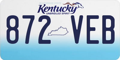 KY license plate 872VEB