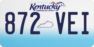 KY license plate 872VEI