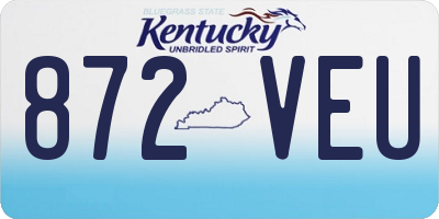 KY license plate 872VEU