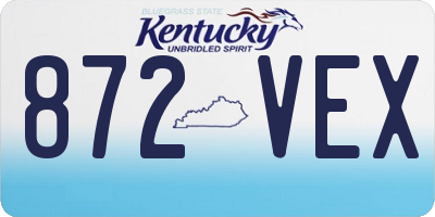 KY license plate 872VEX