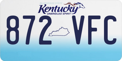 KY license plate 872VFC