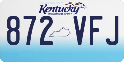 KY license plate 872VFJ