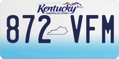 KY license plate 872VFM