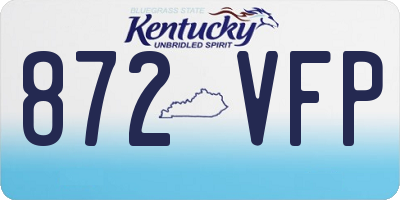 KY license plate 872VFP