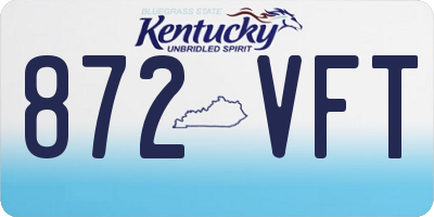 KY license plate 872VFT
