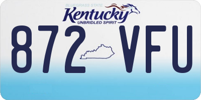 KY license plate 872VFU