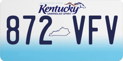 KY license plate 872VFV