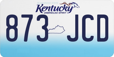 KY license plate 873JCD