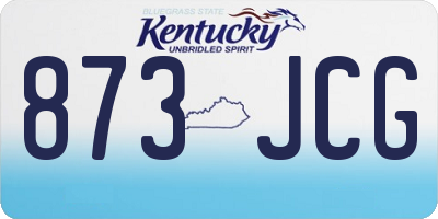 KY license plate 873JCG