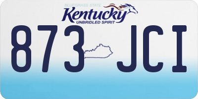 KY license plate 873JCI