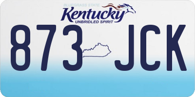 KY license plate 873JCK