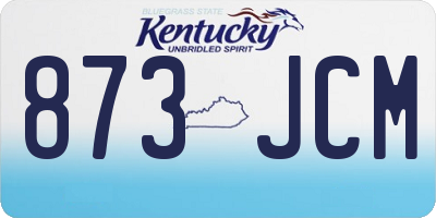 KY license plate 873JCM