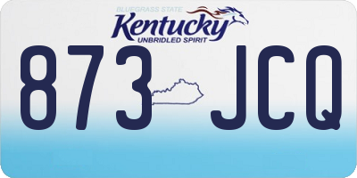 KY license plate 873JCQ