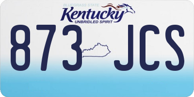 KY license plate 873JCS