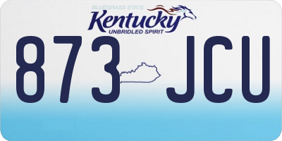 KY license plate 873JCU
