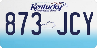 KY license plate 873JCY