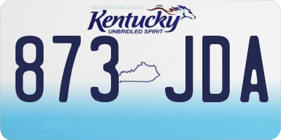 KY license plate 873JDA