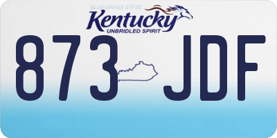 KY license plate 873JDF