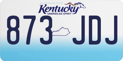 KY license plate 873JDJ