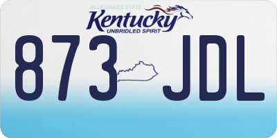 KY license plate 873JDL