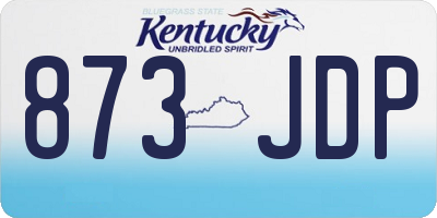 KY license plate 873JDP