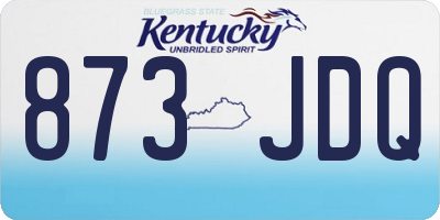 KY license plate 873JDQ
