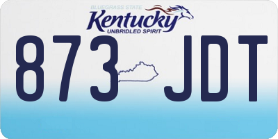 KY license plate 873JDT