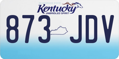 KY license plate 873JDV