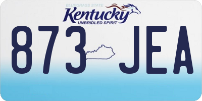 KY license plate 873JEA