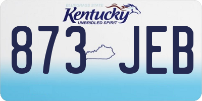 KY license plate 873JEB