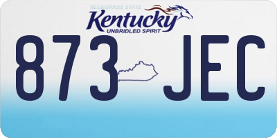 KY license plate 873JEC
