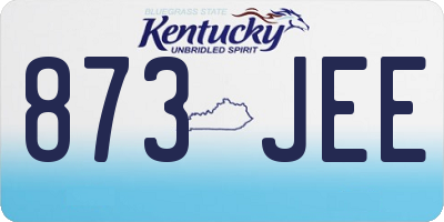 KY license plate 873JEE
