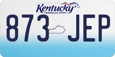KY license plate 873JEP