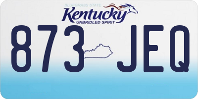 KY license plate 873JEQ