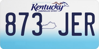 KY license plate 873JER