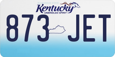 KY license plate 873JET