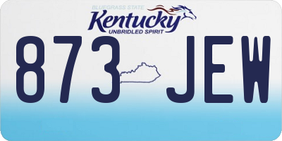 KY license plate 873JEW