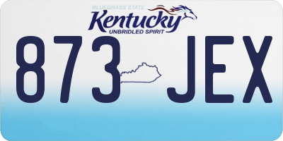 KY license plate 873JEX