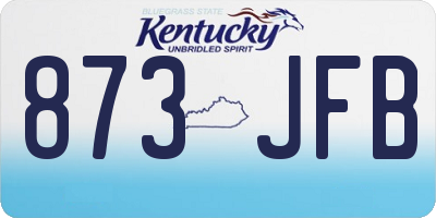 KY license plate 873JFB
