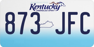 KY license plate 873JFC