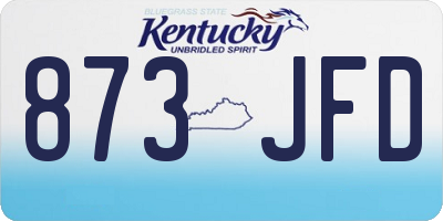 KY license plate 873JFD